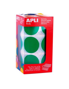 APLI GOMETS REDONDOS 33MM ROLLO VERDE -ROLLO 708 UNIDADES-