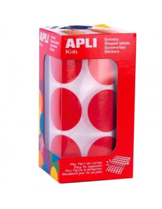 APLI GOMETS REDONDOS 33MM ROLLO ROJO