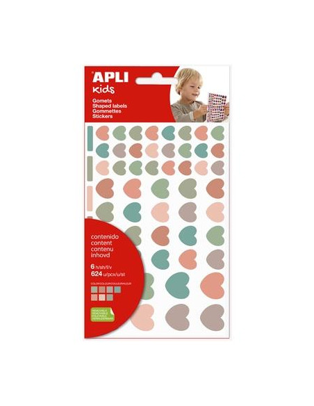 APLI GOMETS CORAZONES NORDIK REMOVIBLES 624U 6 HOJAS CSURTIDOS
