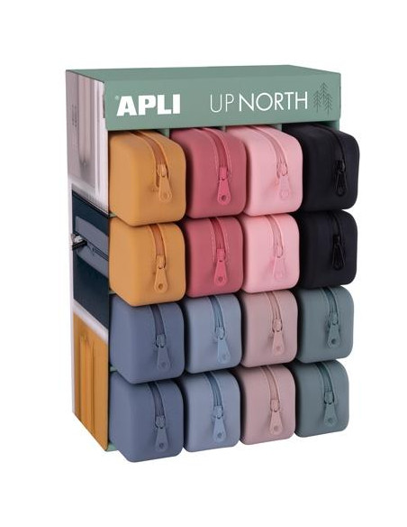 APLI ESTUCHE DE SILICONA UP NORTH EXPOSITOR DE 16 CSURTIDOS