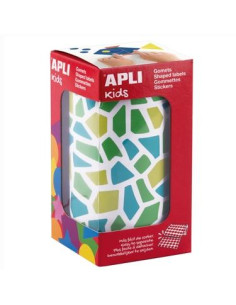 APLI GOMETS MOSAICOS REMOVIBLES 2460U 30 HOJAS TONOS AZULES SURTIDOS