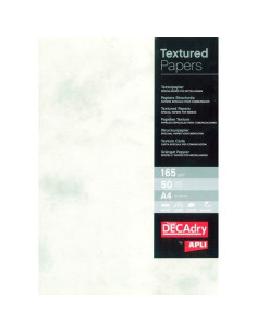 APLI PAPEL TEXTURA MÁRMOL A4 165GR PACK 50H GRIS