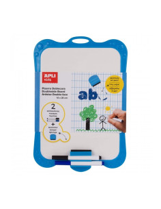 APLI PIZARRA BLANCA RÍGIDA CON BORRADOR Y ROTULADORES 180X280MM