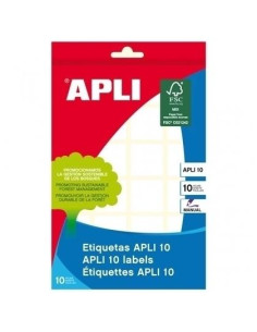 APLI ETIQUETAS ADHESIVAS CIRCULARES Ø13MM ESCRITURA MANUAL 77 X 10H BLANCO