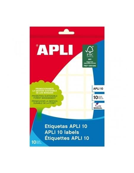 APLI ETIQUETAS ADHESIVAS 38X102MM ESCRITURA MANUAL CROMOS 4 X 10H BLANCO