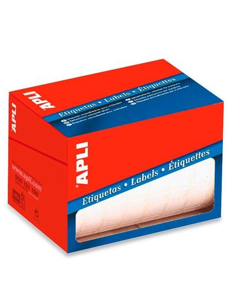 ETIQUETAS ADHMANUALES ROLLO APLI BLANCAS CROMOS   8x12 mm 12000 uds01676