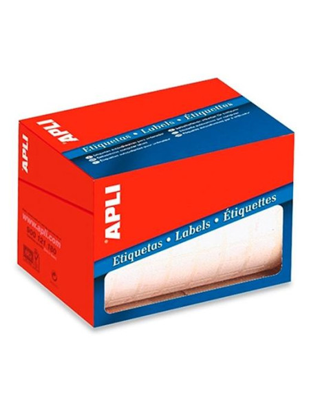 APLI ETIQUETAS PARA PRECIOS 13X50MM ESCRITURA MANUAL CROMOS ROLLO DE 2100 BLANCO