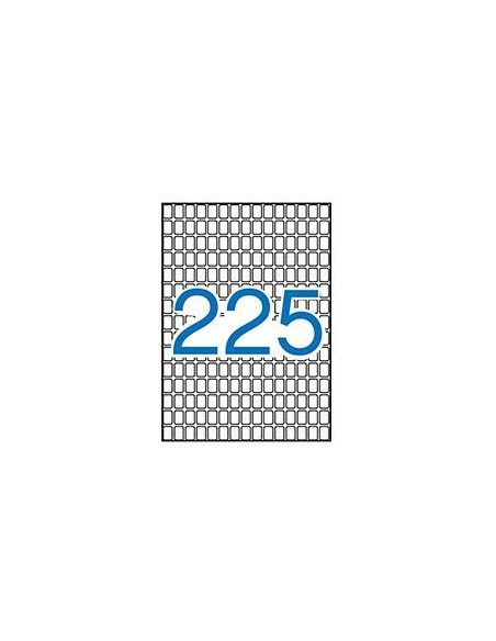 APLI ETIQUETAS ADHESIVAS 8X12MM MANUALIMPRESIÓN CROMOS 225 X 15H A5 BLANCO