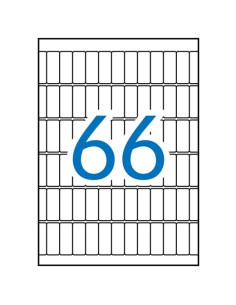 APLI ETIQUETAS ADHESIVAS 12X30MM MANUALIMPRESIÓN CROMOS 66 X 15H A5 BLANCO