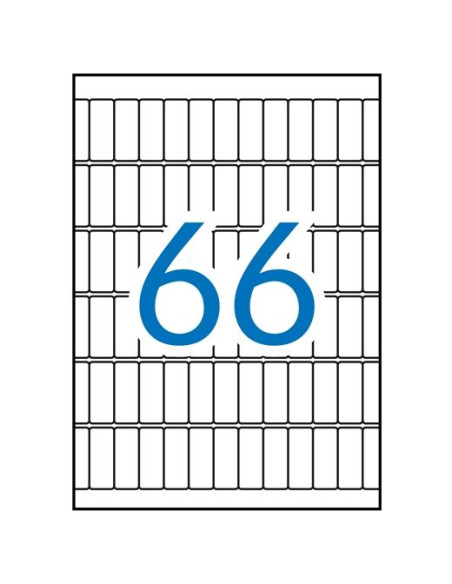 APLI ETIQUETAS ADHESIVAS 12X30MM MANUALIMPRESIÓN CROMOS 66 X 15H A5 BLANCO
