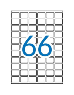 APLI ETIQUETAS ADHESIVAS 16X22MM MANUALIMPRESIÓN CROMOS 66 X 15H A5 BLANCO