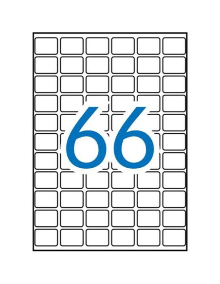 APLI ETIQUETAS ADHESIVAS 16X22MM MANUALIMPRESIÓN CROMOS 66 X 15H A5 BLANCO
