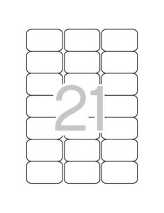 APLI ETIQUETAS ADHESIVAS 635X381MM INKJETLÁSER CROMOS 21 X 25H BLANCO
