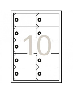 APLI ETIQUETAS COLGANTES CARANDELA 98X57MM INKJETLÁSER 10 X 10H BLANCO