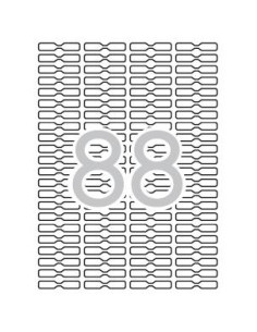 APLI ETIQUETAS ADHESIVAS JOYERÍA 450X80 MM INKJETLÁSER CROMOS 88 X 25H BLANCO