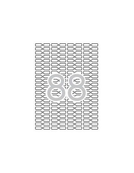 APLI ETIQUETAS ADHESIVAS JOYERÍA 450X80 MM INKJETLÁSER CROMOS 88 X 25H BLANCO