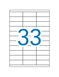 APLI ETIQUETAS ADHESIVAS 70X254MM INKJETLÁSER CRECTOS 33 X 500H BLANCO