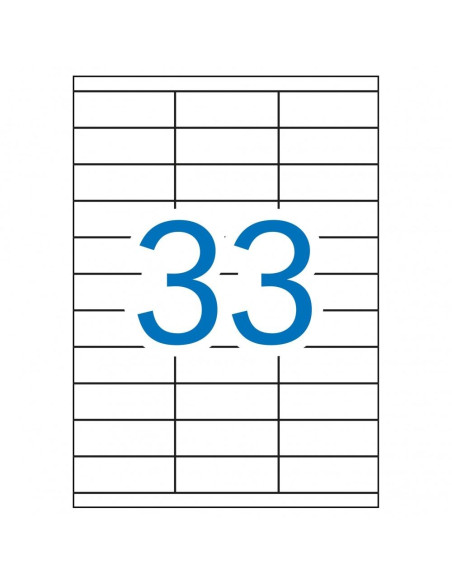 APLI ETIQUETAS ADHESIVAS 70X254MM INKJETLÁSER CRECTOS 33 X 500H BLANCO