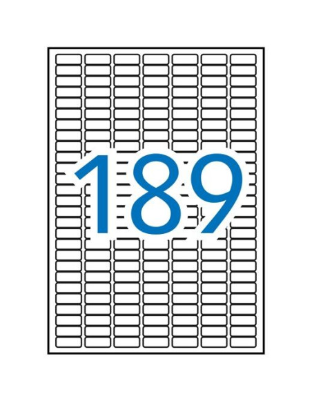 APLI ETIQUETAS ADHESIVAS 254X100MM INKJETLÁSER CROMOS 189 X 20H BLANCO OPACO