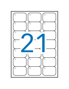 APLI ETIQUETAS ADHESIVAS PARA CONGELADOR 635 X 381MM LÁSER CROMOS 21 X 10H BLANCO