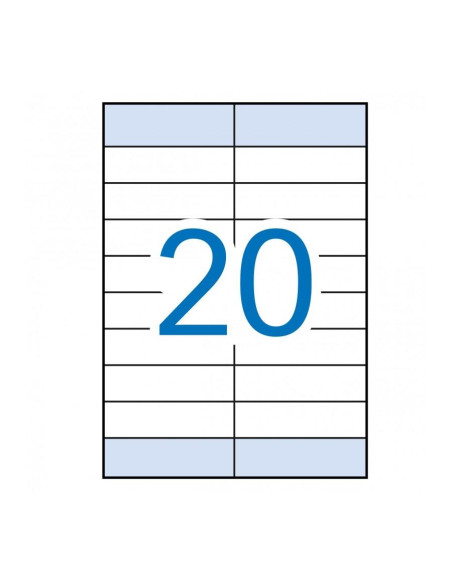 ETIQUETAS ADHIMPRAPLI A4 BLANCA CRECTOS CAJA 100h 105x2875 mm 2000 uds 12330