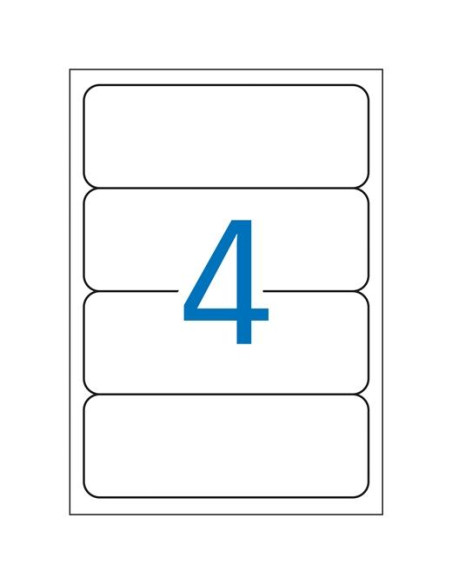 APLI ETIQUETAS ADHESIVAS 190X61MM INKJETLÁSER CROMOS 4 X 10H BLANCO