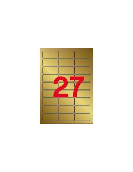 ETIQUETAS ADHIMPRAPLI A4 POLYESTER MATE BLISTER 20h ORO 635x296 mm CRECTOS 540 uds14887