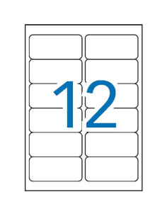 APLI ETIQUETAS ADHESIVAS RESISTENTES INTERPERIE 991X423MM LÁSER CROMOS 12 X 20H POLIÉSTER BLANCO