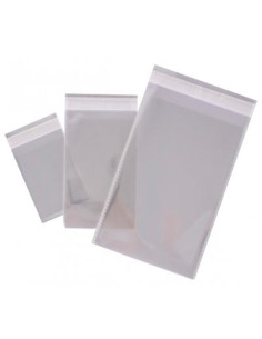 APLI BOLSAS CIERRE ADHESIVO POLIPROPILENO TRANSPARENTE 80X120MM PACK 100 UD