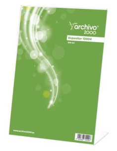 ARCHIVO 2000 EXPOSITOR SOBREMESA EN FORMA DE L DIN A5 VERTICAL 65X150X215 MM CRISTAL TRANSPARENTE