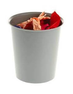 ARCHIVO 2000 PAPELERA DE PLÁSTICO ARCHIVO 2000 OPCIONAL ARO SUJETABOLSAS CAPACIDAD 16 LITROS 290X310 MM GRIS