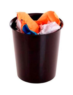 ARCHIVO 2000 PAPELERA DE PLÁSTICO ARCHIVO 2000 OPCIONAL ARO SUJETABOLSAS CAPACIDAD 18 LITROS 290X310 MM NEGRO