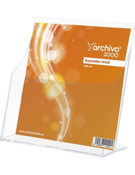 PORTAFOLLETOS SOBREMESA A2000 A4 VERTICAL 1 COMPARTIMENTO PREMIUM CRISTAL