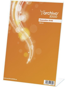 ARCHIVO 2000 EXPOSITOR SOBREMESA ARCHIVO 2000 PREMIUM EN FORMA DE L DIN A4 VERTICAL ESPESOR 3 MM 95X210X305 MM