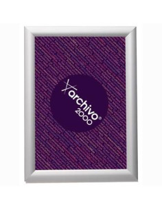 ARCHIVO 2000 EXPOSITOR MURAL CON MARCO MONTABLE DIN A3 VERTICAL  HORIZONTAL 10X330X450 MM PLATA