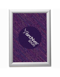 ARCHIVO 2000 EXPOSITOR MURAL SNAP FRAME CMARCO MAGNÉTICO MONTABLE A5 VERTICALHORIZONTAL PLATA