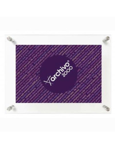 ARCHIVO 2000 EXPOSITOR MURAL CON TALADROS METRAQUILATO ULTRATRANSPARENTE VERTICAL  HORIZONTAL 35X240X330 MM