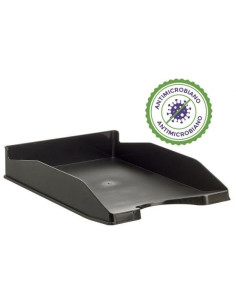 ARCHIVO 2000 BANDEJA ARCHIVO 2000 ANTIMICROBIANA APILABLE EN 3 POSICIONES FONDO LISO FORMATO DIN A4 Y FOLIO 345X255X60 MM NEGRO