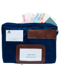 BOLSA VALIJA ALBA NYLON IMPERMEABLE 27x18x4 cm AZUL