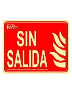 ARCHIVO 2000 SEÑAL DE INCENDIO SIN SALIDA 210X250MM PP ROJO