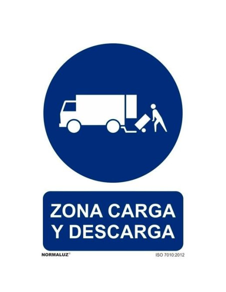 ARCHIVO 2000 SEÑAL DE AVISO ZONA DE CARGA Y DESCARGA 210X300MM PP AZULBLANCO