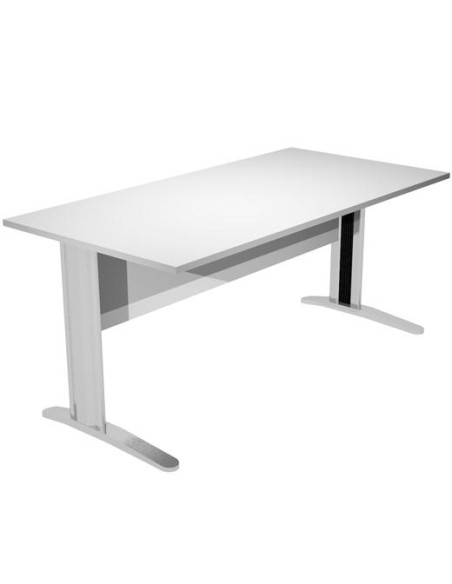 ARTEXPORT MESA ESCRITORIO PRESTO 140 CON PATAS DE METAL TABLERO 22MM GRIS