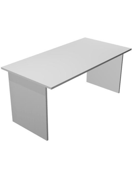 ARTEXPORT MESA ESCRITORIO PRESTO 140 CON PATAS PANEL LATERALES TABLERO DE 22MM GRIS