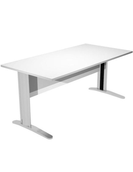ARTEXPORT MESA ESCRITORIO PRESTO 160 CON PATAS DE METAL TABLERO 22MM BLANCO