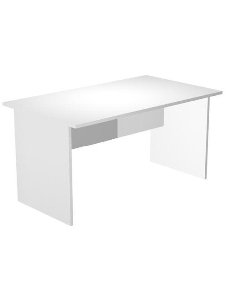 ARTEXPORT MESA ESCRITORIO PRESTO 160 CON PATAS PANEL LATERALES TABLERO DE 22MM BLANCO