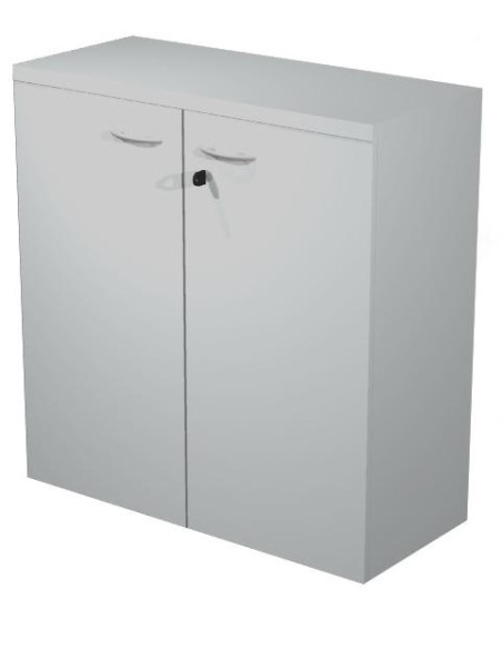 ARTEXPORT ARMARIO BAJO PRESTO CON PUERTAS 1 ESTANTE 22MM REGULABLE CON TRASERA GRIS