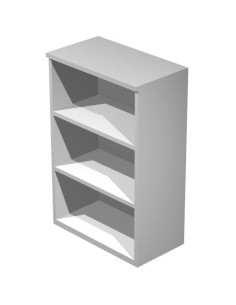 ARTEXPORT ESTANTERÍA MEDIA PRESTO ABIERTA 2 ESTANTES 22MM REGULABLES CON TRASERA GRIS