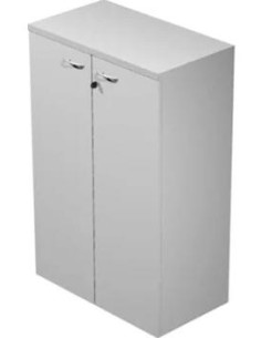 ARTEXPORT PAREJA DE PUERTAS PARA ESTANTERÍA MEDIA PRESTO 18MM CON CERRADURA GRIS