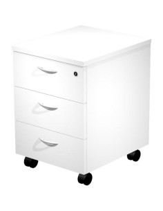 ARTEXPORT CAJONERA PRESTO 3 CAJONES CRUEDAS GUÍAS METÁLICAS CERRADURA BLANCO -DESMONTADO-