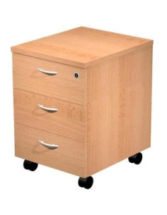 ARTEXPORT CAJONERA PRESTO 3 CAJONES CRUEDAS GUÍAS METÁLICAS CERRADURA HAYA -DESMONTADO-